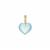Aquamarine Pendant in Gold Tone Sterling Silver 7cts