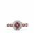  Tunduru Colour Change Garnet  Ring with White Zircon in Sterling Silver 1.30cts
