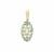 Aquaiba™ Beryl, Kijani Garnet Pendant with Diamond in 9K Gold 1.15cts