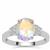 Mercury Mystic Topaz Ring with White Zircon in Sterling Silver 3.55cts