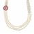 Freshwater Cultured Pearl Necklace with Ruby in Sterling Silver (4 to 6mm)