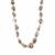 White Baroque Pearl & White Topaz Sterling Silver Necklace (11x15 mm)