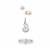Kaori Freshwater Cultured Pearl Set of Pendant, Earrings and Ring in Sterling Silver 