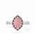 Queen Conch Shell , Blue and Pink Sapphire Ring in Sterling Silver