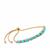 Sleeping Beauty Turquoise Slider Bracelet in Gold Plated Sterling Silver 2.40cts 