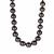 Tahitian Cultured Pearl Graduated Necklace  in Sterling Silver