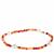 Multi Colour Agate Strechable Bracelet with Freshwater Cultured Pearl in Gold Tone Sterling Silver (5x6mm)