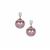 Edison Cultured Pearl Earrings with White Topaz in Rhodium Plated Sterling Silver