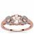 Cherry Blossom™ Morganite Ring With Diamond in 9K Rose Gold 1.05cts