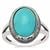 ARMENIAN Turquoise Oxidized Ring in Sterling Silver 6.45cts