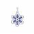 AA Tanzanite Pendant with Blue Diamond in Sterling Silver 1.40cts