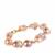 Baroque Papaya Freshwater Cultured Pearl Bracelet in Gold Tone Sterling Silver 