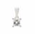 White Topaz Pendant in Sterling Silver 0.65cts