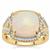 Ethiopian Opal Ring with Diamonds in 18K Gold 3.95cts