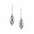 Sterling Silver Antique Elongated Drop Earrings 6.40g