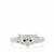 Blue, White Diamond Owl Ring in Sterling Silver 0.25ct