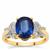 Nilamani Ring with White Zircon in 9K Gold 3.60cts