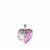 Kunzite & White Zircon Sterling Silver Heart Locket ATGW 7.10cts