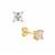 Asscher Cut Ratanakiri Zircon Earrings in 9K Gold 2cts