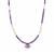 Bahia Amethyst Necklace with Freshwater Cultured Pearl in Gold Tone Sterling Silver