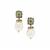 South Sea Cultured Pearl Earrings with Australian Teal Sapphire in 9K Gold (9mm)