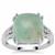 Gem-Jelly™ Aquaprase™ Ring with White Zircon in Platinum Plated Sterling Silver 7.15cts