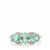 Siberian Emerald Ring with White Zircon in 9K Gold 2.25cts
