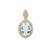 Aquamarine Pendant with Diamonds in 18K Gold 9.07cts