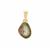 Parti Colour Tourmaline Pendant in Gold Plated Sterling Silver 1.60cts