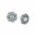 White Topaz Earrings in Sterling Silver 2.20cts