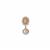 Kaori Cultured Pearl Pendant with Peruvian Pink Opal in Gold Tone Sterling Silver