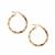 9K Gold Twist Hoop Earrings 1.26g