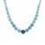 Kashmir Aquamarine Graduated Necklace in Sterling Silver 165cts