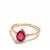 Ruby & Diamond 9K Gold Ring