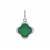 Green Chalcedony Pendant with White Zircon in Sterling Silver 4.25cts