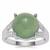 Imperial Serpentine Ring with White Zircon in Sterling Silver 7.46cts