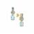 Double Blue Aquamarine & Diamond 9K Gold Tomas Rae Earrings ATGW 1.85cts