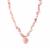 Rose Quartz Heart Necklace in Gold Tone Sterling Silver 229.50cts