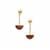 Drusy Vanadinite Earrings in Gold Plated Sterling Silver 16cts