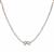 Akoya Freshwater Cultured Pearl Necklace with White Topaz in Sterling Silver (4mm)