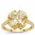 Serenite Shamrock Ring in Gold Plated Sterling Silver 1.65cts