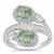 Idar Elbaite Tourmaline Ring with White Zircon in Sterling Silver 2.45cts