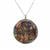 Copper Mojave Turquoise Pendant Necklace in Sterling Silver 33cts 