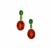 Gooseberry Grossula Earrings with Tsavorite Garnet in 9K Gold 6.90cts