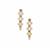 Champagne Diamonds Earrings with White Diamonds in 9K Gold 0.55ct