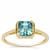 Asscher Cut Ratanakiri Blue Zircon Ring in 9K Gold 2cts