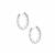 Kaori Freshwater Cultured Pearl (3mm) & White Zircon Earrings  in Sterling Silver 