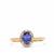 AAA Tanzanite Ring with Diamond in 9K Gold 0.85cts