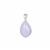 Type A Dove Blue Jadeite Pendant with White Topaz in Sterling Silver 11.20cts