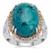 Congo Chrysocolla Ring with Nigerian Orange Sapphire in Sterling Silver 12.15cts